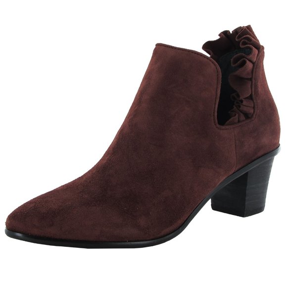 LOGO by Lori Goldstein Shoes - Nwot Lori Goldstein Collection Womens Cydney leather suede ruffled boots 8/8,5 M